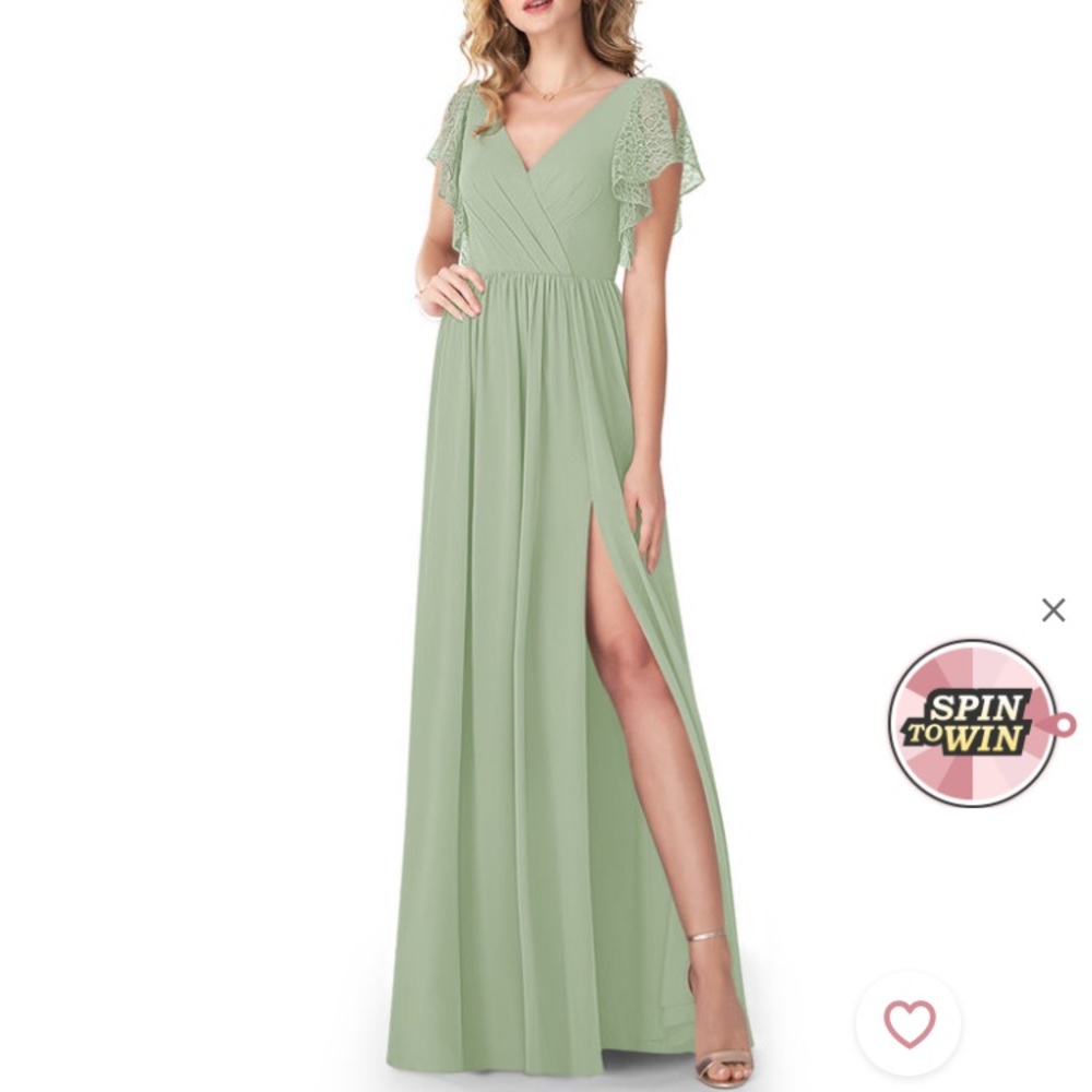 Azazie Zella In Dusty Sage - Size A8